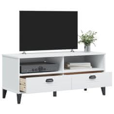 Greatstore TV omarica VIKEN bela trdna borovina