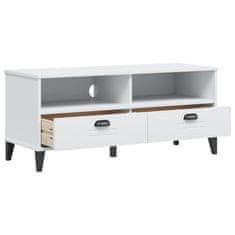 Greatstore TV omarica VIKEN bela trdna borovina