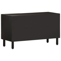 Greatstore TV omarica črna 80x31x46 cm trden mangov les