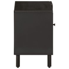 Greatstore TV omarica črna 80x31x46 cm trden mangov les