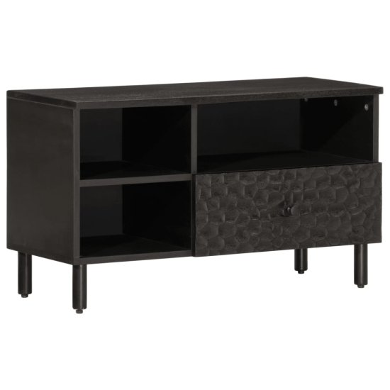 shumee TV omarica črna 80x33x46 cm trden mangov les