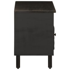 Greatstore TV omarica črna 80x33x46 cm trden mangov les