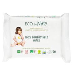 ECO by Naty Sensitive Eco potovalni vlažni robčki 20 kosov