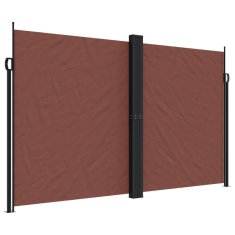 Vidaxl Zložljiva stranska tenda rjava 200x1200 cm