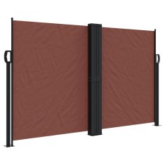 Vidaxl Zložljiva stranska tenda rjava 140x1200 cm
