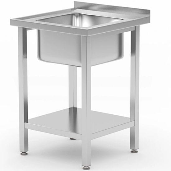 shumee Enojno korito s polico Budget Line STEEL 600 x 600 x 850 cm - Hendi 816806