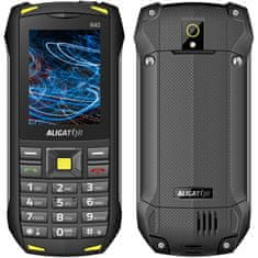 Aligator Mobilni telefon Aligator R40 eXtremo - črna/ rumena