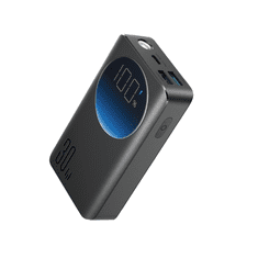 shumee 2v1 Powerbank 10000mAh 30W LED USB svetilka USB-C črna