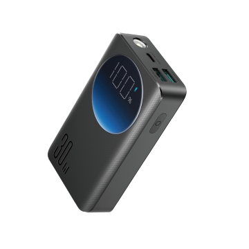 shumee 2v1 Powerbank 10000mAh 30W LED USB svetilka USB-C črna