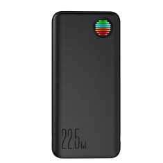 Joyroom Powerbank 20000 mAh 22,5 W z vgrajenima kabloma USB-C in iPhone Lightning črna