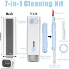 Netscroll Čistilni set za temeljito čiščenje tipkovnice, slušalk ter zaslonov pametnih naprav (7 v 1), CleaningKit
