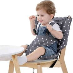 Netscroll Univerzalna prevleka za stol za otroke za varno hranjenje, pomoč in varnost pri hranjenju, za različne stole, za potovanja, restavracije, obiske, prenosni otroški stol iz blaga, SeatSecure