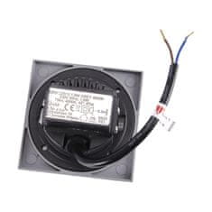 Ideus LED stopniščna svetilka 1,6W 54lm IP54 vgradna KURS siva