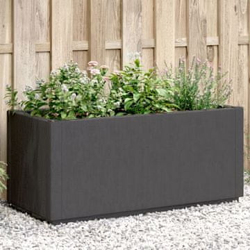 Vidaxl vidaXL Vrtni sadilnik, temno siv, 80x36x35 cm, PP