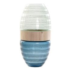 DKD Home Decor Vaza DKD Home Decor Blue Mint Wood Crystal Modern (21 x 21 x 43 cm)
