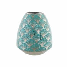DKD Home Decor Vaza DKD Home Decor porcelan turkizna orientalska kromirana 16 x 16 x 18 cm