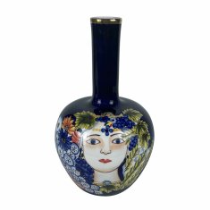 DKD Home Decor Vaza DKD Home Decor Face Porcelan Modra Večbarvna 17 x 17 x 30 cm