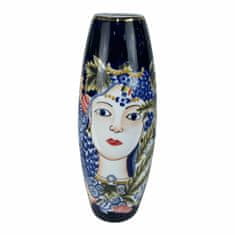 DKD Home Decor Vaza DKD Home Decor 14 x 14 x 39 cm Face Porcelan Modra Večbarvna