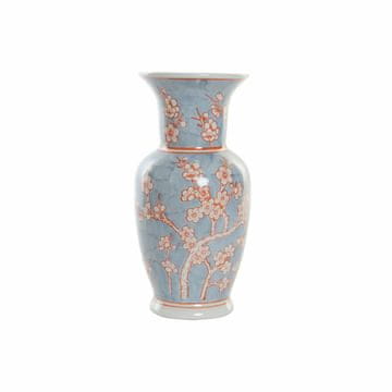 DKD Home Decor Vaza DKD Home Decor 13 x 13 x 31 cm Porcelan Modra oranžna Oriental