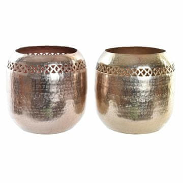DKD Home Decor Vaza DKD Home Decor Copper 24 x 24 x 22 cm Golden Aluminium Arab Die-cutting (2 enoti)