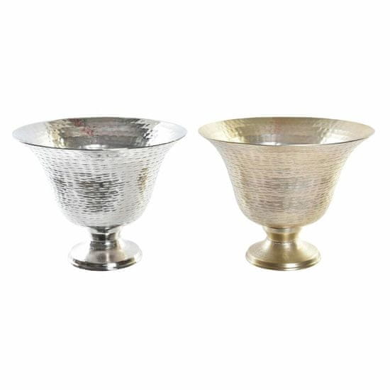 DKD Home Decor Vaza DKD Home Decor Golden Wineglass Champagne Silver Aluminium 30 x 30 x 23 cm Modern (2 enoti)