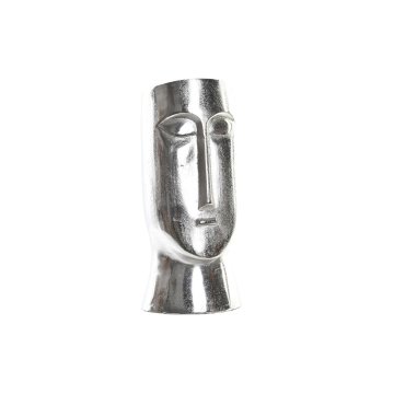 DKD Home Decor Vaza DKD Home Decor Face Silver Aluminium Modern (17 x 16 x 36 cm)