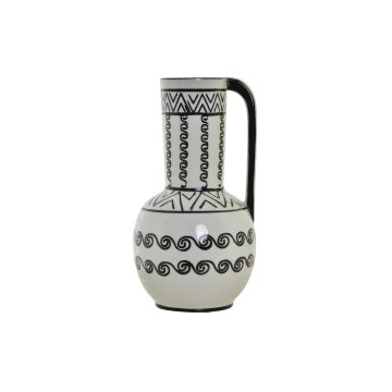 DKD Home Decor Vaza DKD Home Decor 15 x 15 x 28 cm Porcelan Črna Bela Kolonialna