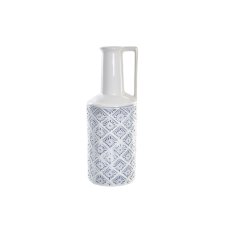 DKD Home Decor Vaza DKD Home Decor Modra Bela Porcelan Sredozemlje 14 x 14 x 30 cm