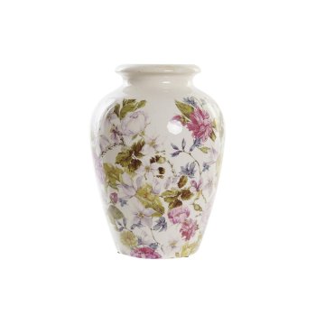 DKD Home Decor Vaza DKD Home Decor Bela zelena bordo gres 18 x 18 x 25 cm