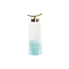 DKD Home Decor Vaza DKD Home Decor Crystal Blue Golden Metal Mediterranean (19 x 15 x 41 cm) (Ø 14 cm)