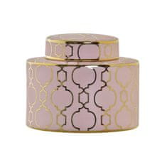 DKD Home Decor Vaza DKD Home Decor Porcelan Roza Zlata Orientalska kromirana 18 x 18 x 16 cm