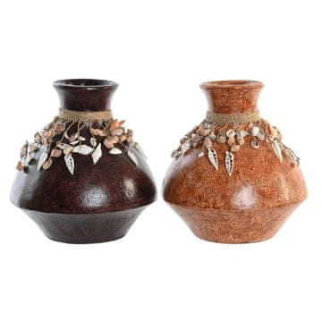 DKD Home Decor Vaza DKD Home Decor Multicolor Bamboo Shells 30 x 30 x 32 cm (2 enoti)
