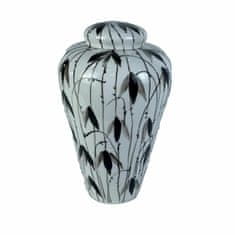 DKD Home Decor Tibor DKD Home Decor Porcelan Črna Bela Orientalski list rastline (23 x 23 x 33 cm)