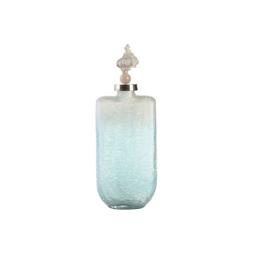 DKD Home Decor Vaza DKD Home Decor Blue Aluminium Crystal Shell Mediterranean 9 x 17 x 43 cm