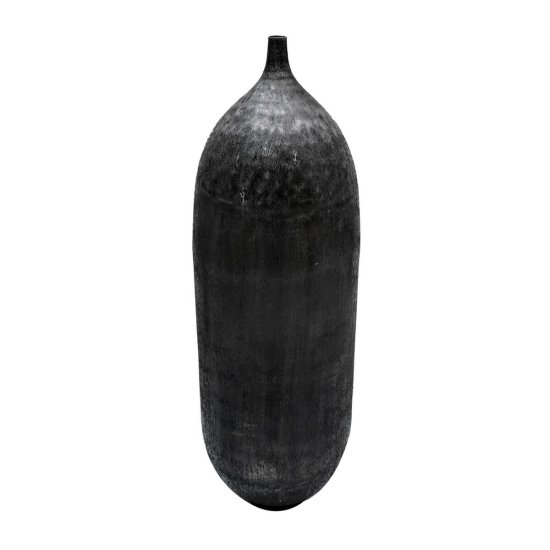 BigBuy Vaza črna 33 x 33 x 120 cm Aluminij