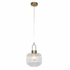 DKD Home Decor Stropna svetilka DKD Home Decor Crystal Golden Metal Transparent (20 x 20 x 26 cm)
