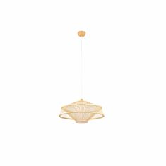 DKD Home Decor Stropna svetilka DKD Home Decor Poliester Bambus (50 x 50 x 23 cm)