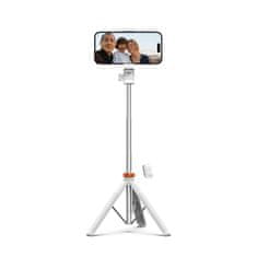 Tech-protect L03S bluetooth selfie stick s stativom, bela
