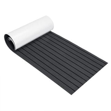 SONNENH Penasta podloga za krov čolna 240 x 90 cm, debelina 6 mm, temno siva s črnimi črtami, plošča z vzdolžnimi črtami za prirezovanje po meri, 1 kos