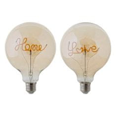 DKD Home Decor LED svetilka DKD Home Decor E27 Amber 220 V 4 W 160 lm (12,5 x 12,5 x 17 cm)