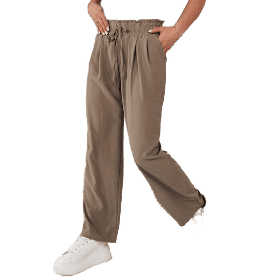 Dstreet Ženske hlače EUFRAZ olivne barve uy2051