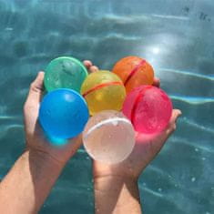 Netscroll Vodni balončki za večkratno uporabo (6 kosov), vodne bombe, ki so odlične za neprestano zabavo na plaži, dvorišču ali parku, različnih barv, FunBallons