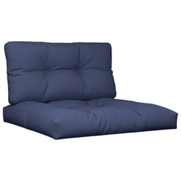 Vidaxl Blazine za kavč iz palet mornarsko modre 70x40x12 cm blago