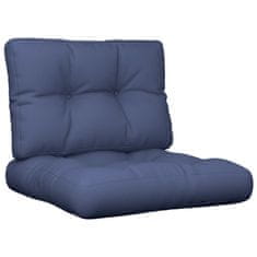 Vidaxl Blazine za kavč iz palet mornarsko modre 60x40x12 cm blago