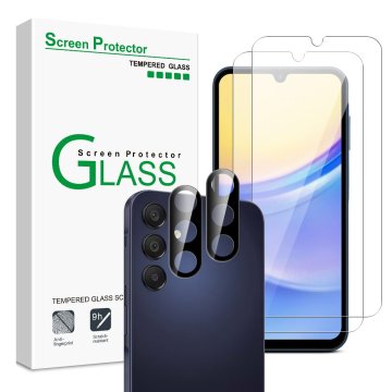 OEM Komplet 2 kaljenih stekel in 2 stekel za kamero, Samsung Galaxy A15