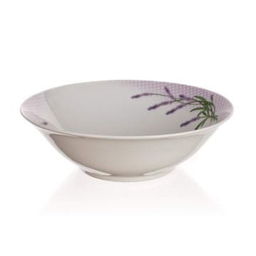 Banquet Porcelanska skleda LAVENDER 22,9 cm, komplet 6 kosov