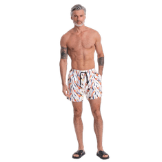 OMBRE Moške plavalne hlačeV1 OM-SRBS-0140 bele barve MDN124994 XL