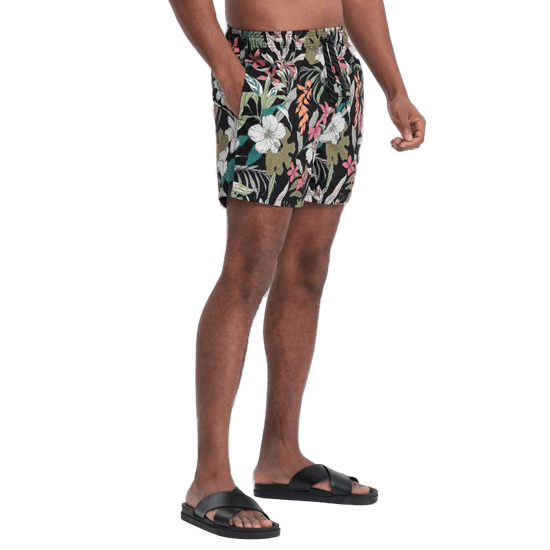 OMBRE Moške plavalne hlačeV1 OM-SRBS-0140 črne barve MDN124995