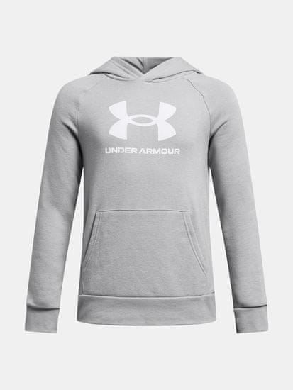 Under Armour Pulover UA Rival Fleece BL Hoodie-GRY