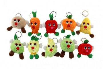 Teddies Zelenjava in sadje obesek plišasti 10cm